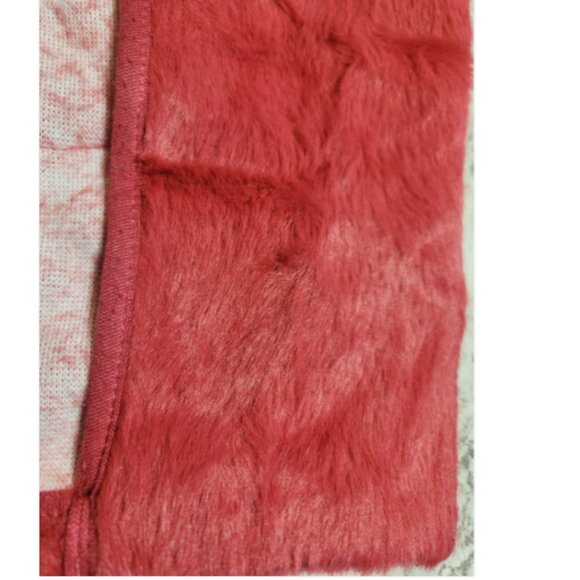 Sanctuary x Anthropologie Elena Faux Fur Shawl Collar Coat Red/Pink Jacket - Picture 10 of 11